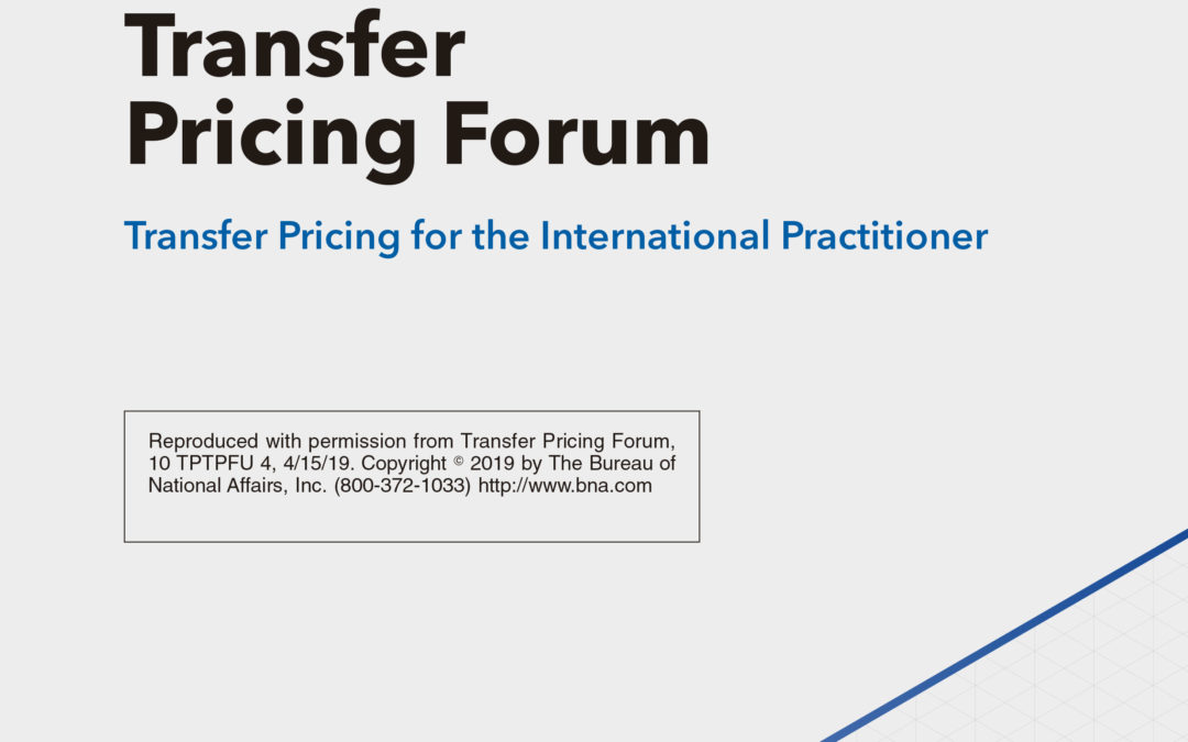 Transfer Pricing for the International Practitioner