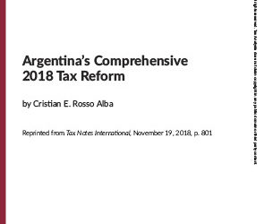 Argentina’s Comprehensive 2018