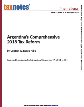 Argentina’s Comprehensive 2018
