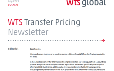 WTS. Transfer Pricing Newsletter 2021 N° 2.
